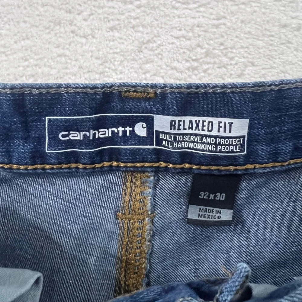 Carhartt Rugged Flex Relaxed Fit Utility Jean BD2808-M‎ Dark Wash 32x30 Mens